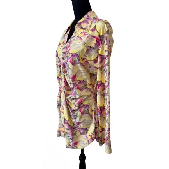 New CHIARA BONI La Petite Robe Women's Shohreh Floral Print Top Size 6 42